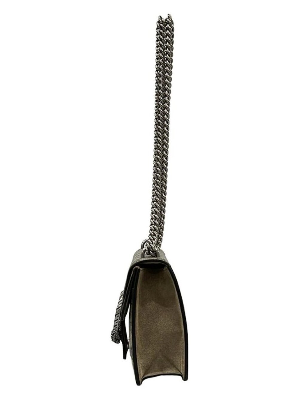GUCCI Dionysus GG Supreme Mini Bag 421970 Beige Ebony Light Brown PVC Suede - Picture 2 of 15